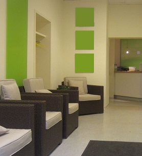 Wartebereich der Praxis - Physiotherapie Tom Flesch